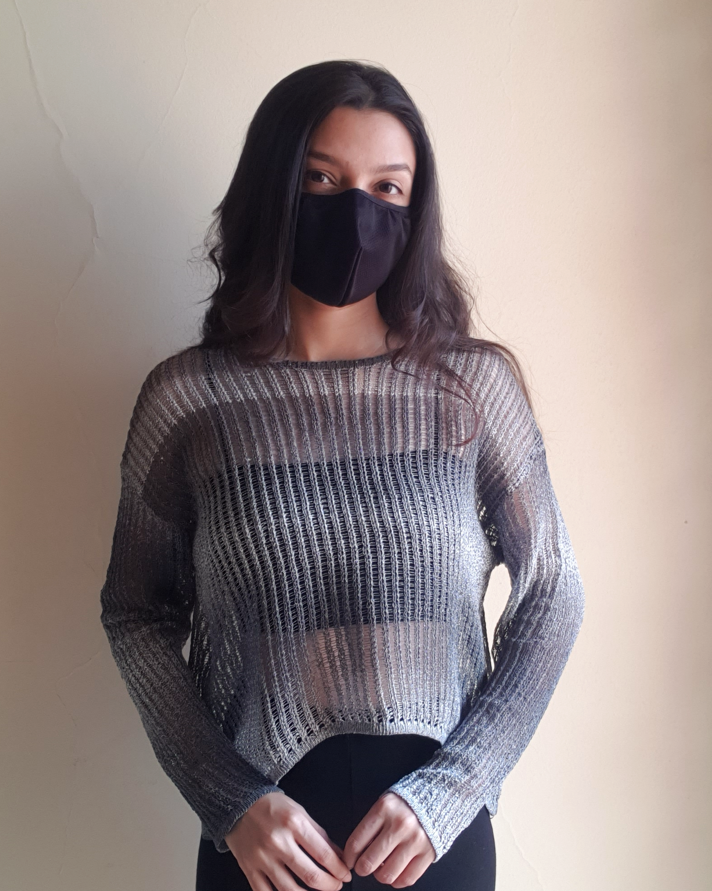 Grey Ombre Knitted Top