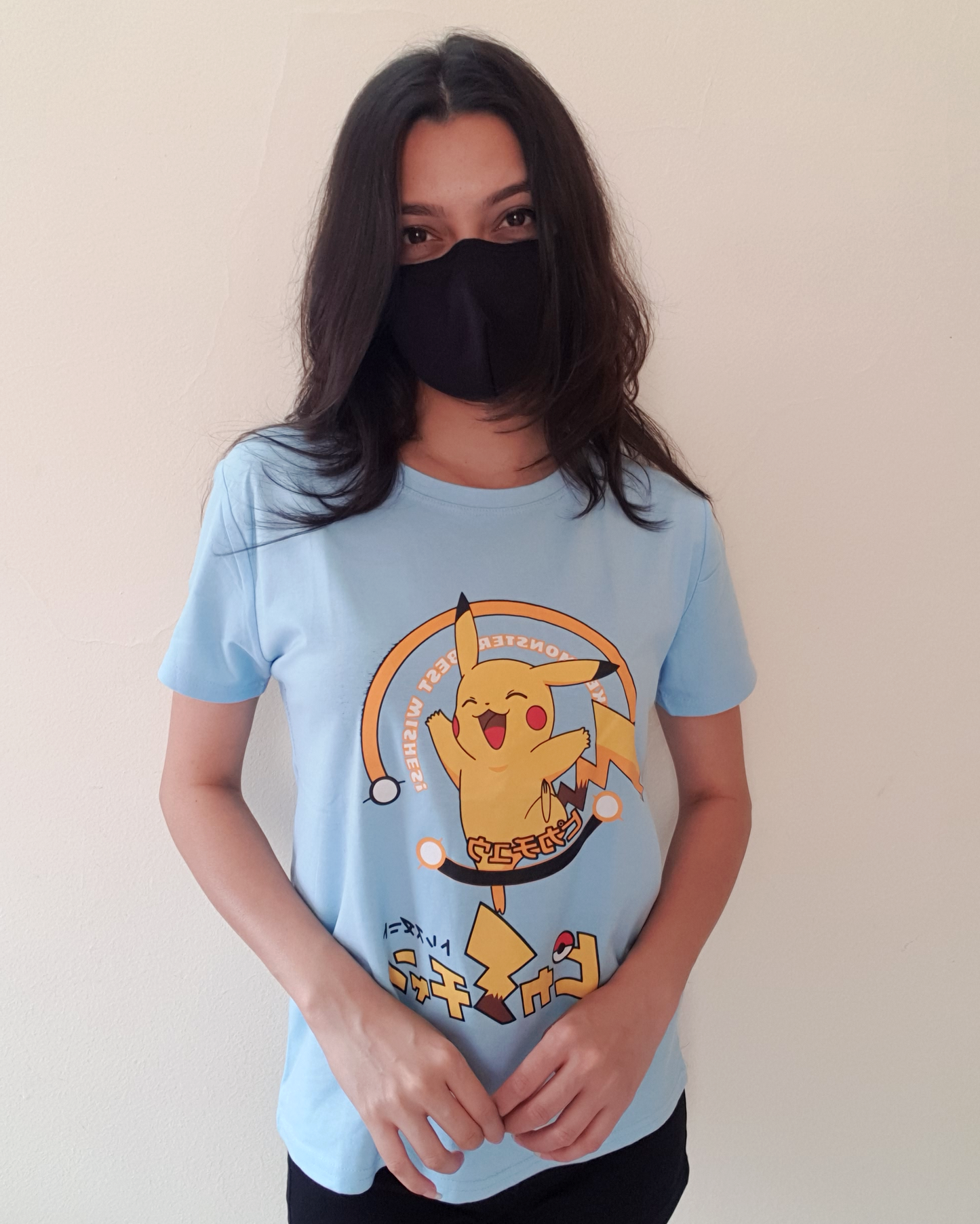 Pastel Blue Pikachu Graphic Tee