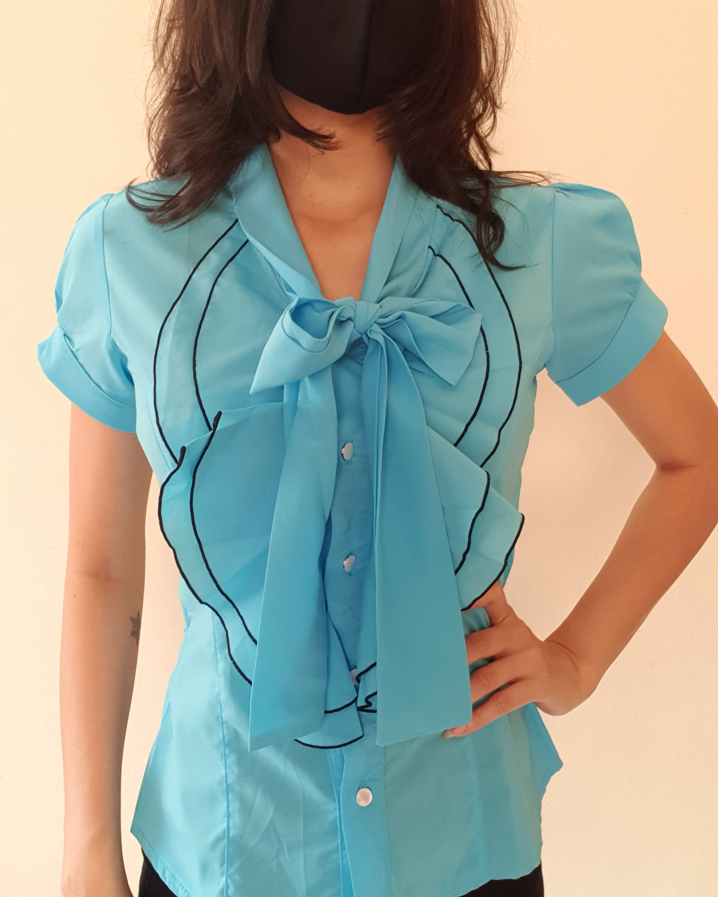 Solid Ruffle Formal Shirt