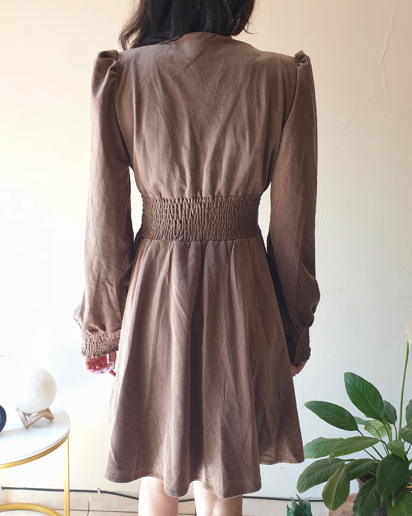 Brown Soft Suede Dress