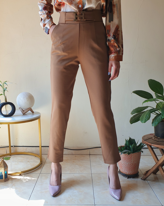 Tan Brown Formal Pants